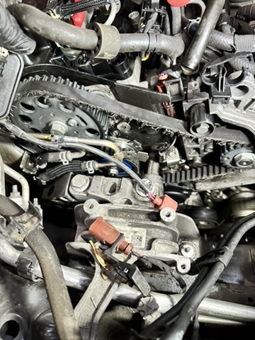 timing belt on a Volkswagen group car being replaced by High Volt Garage